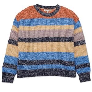 C.C Multicolor Striped Crew Neck Sweater